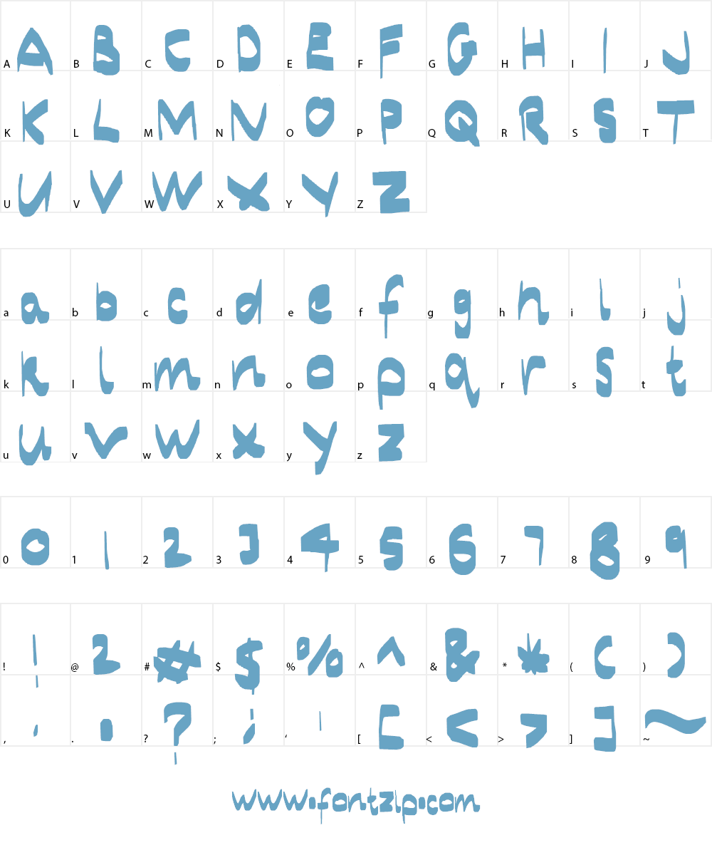 Jap cally Font Character
